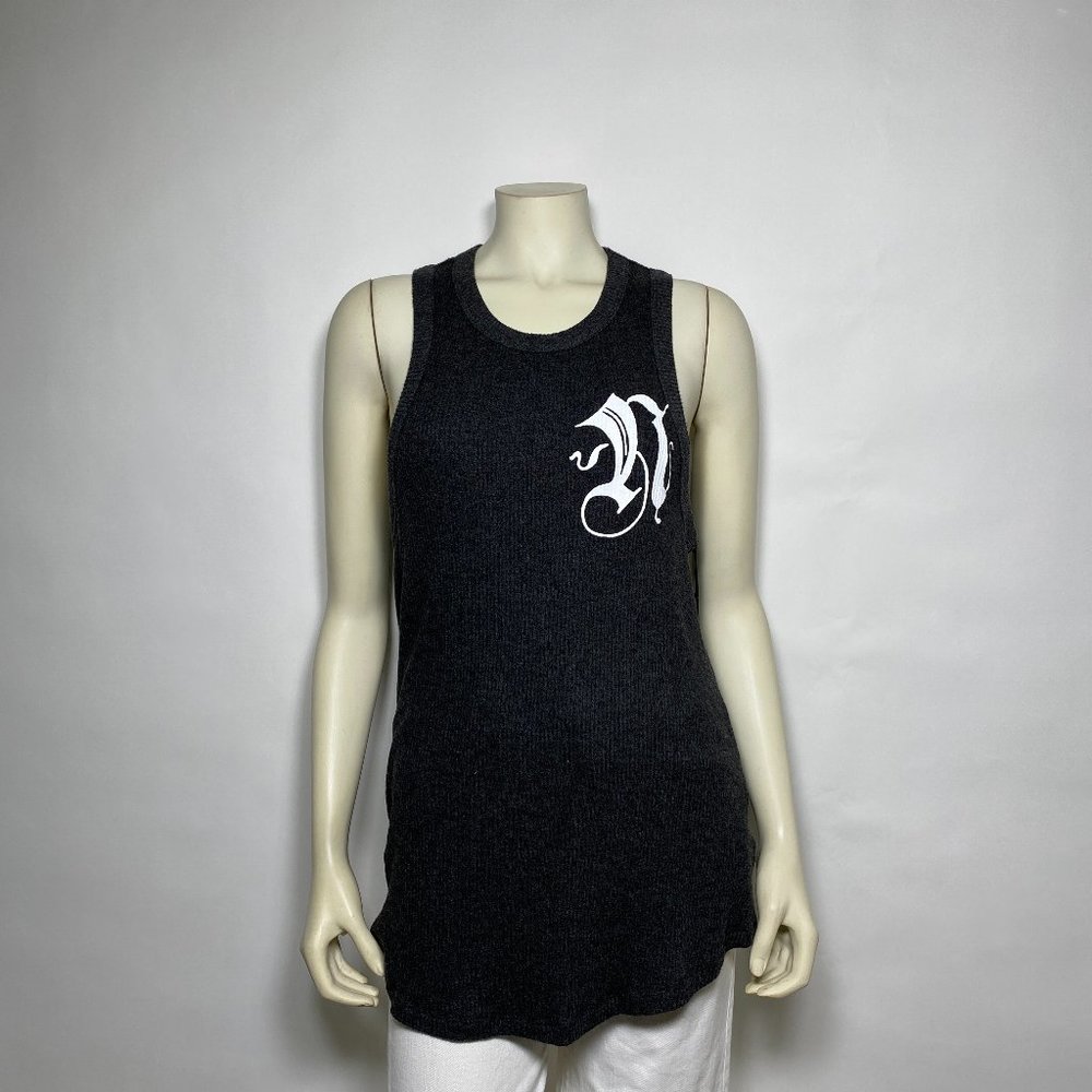 NAHMIAS Grey Cotton/Cashmere Tank Top